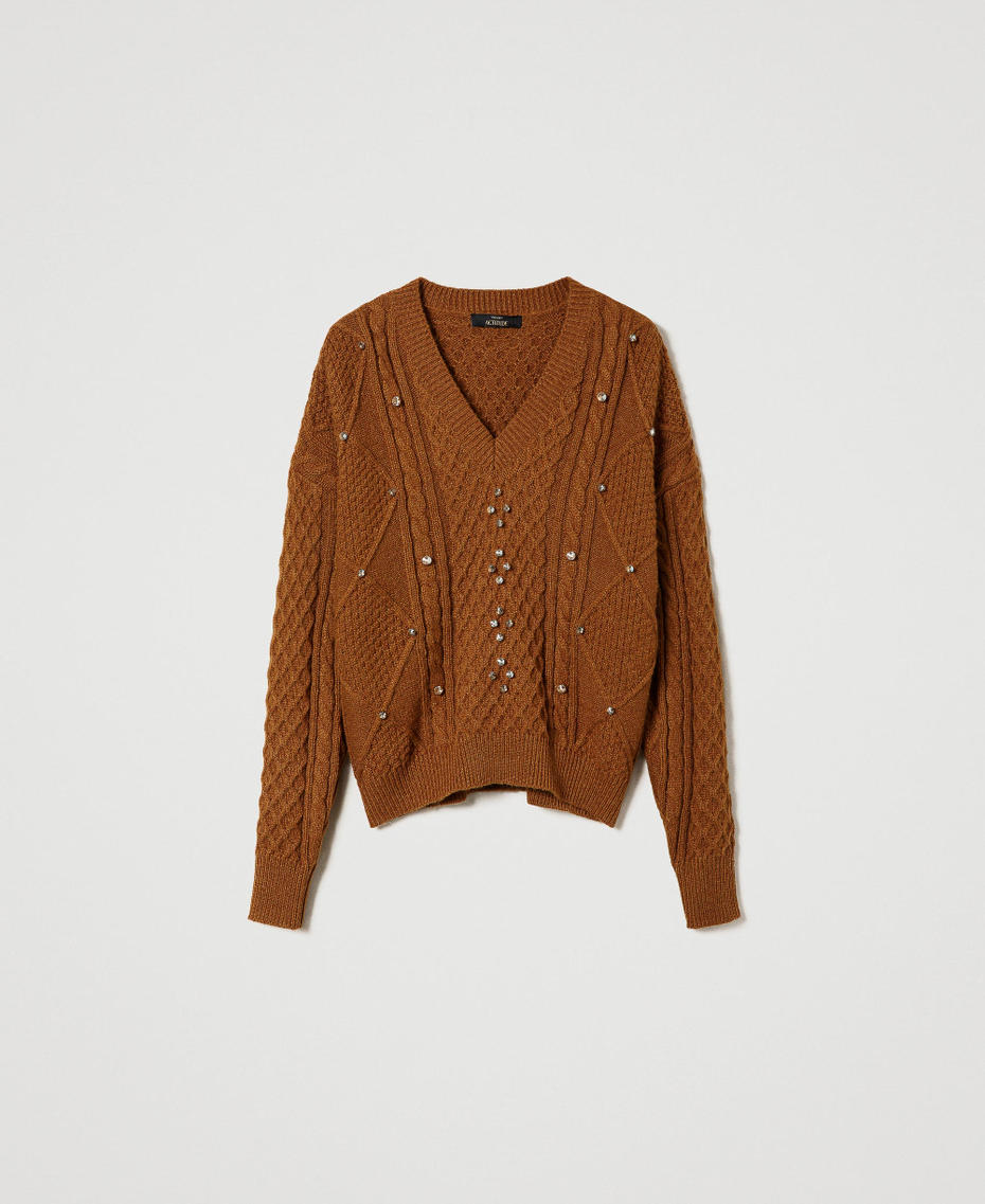 Maxi maglia con ricami a mano