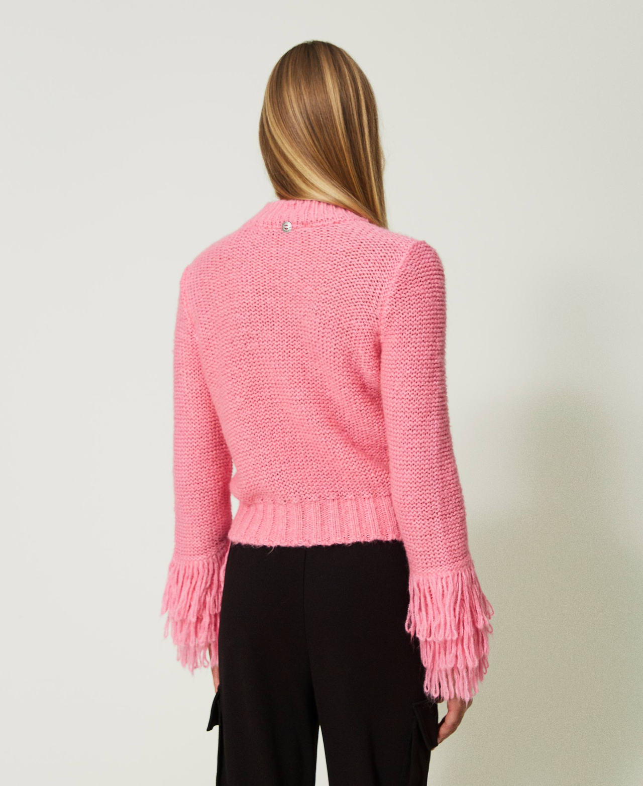 Maglia regular con frange Rosa "Wild Orchid" Donna 232AT3210_11080_03
