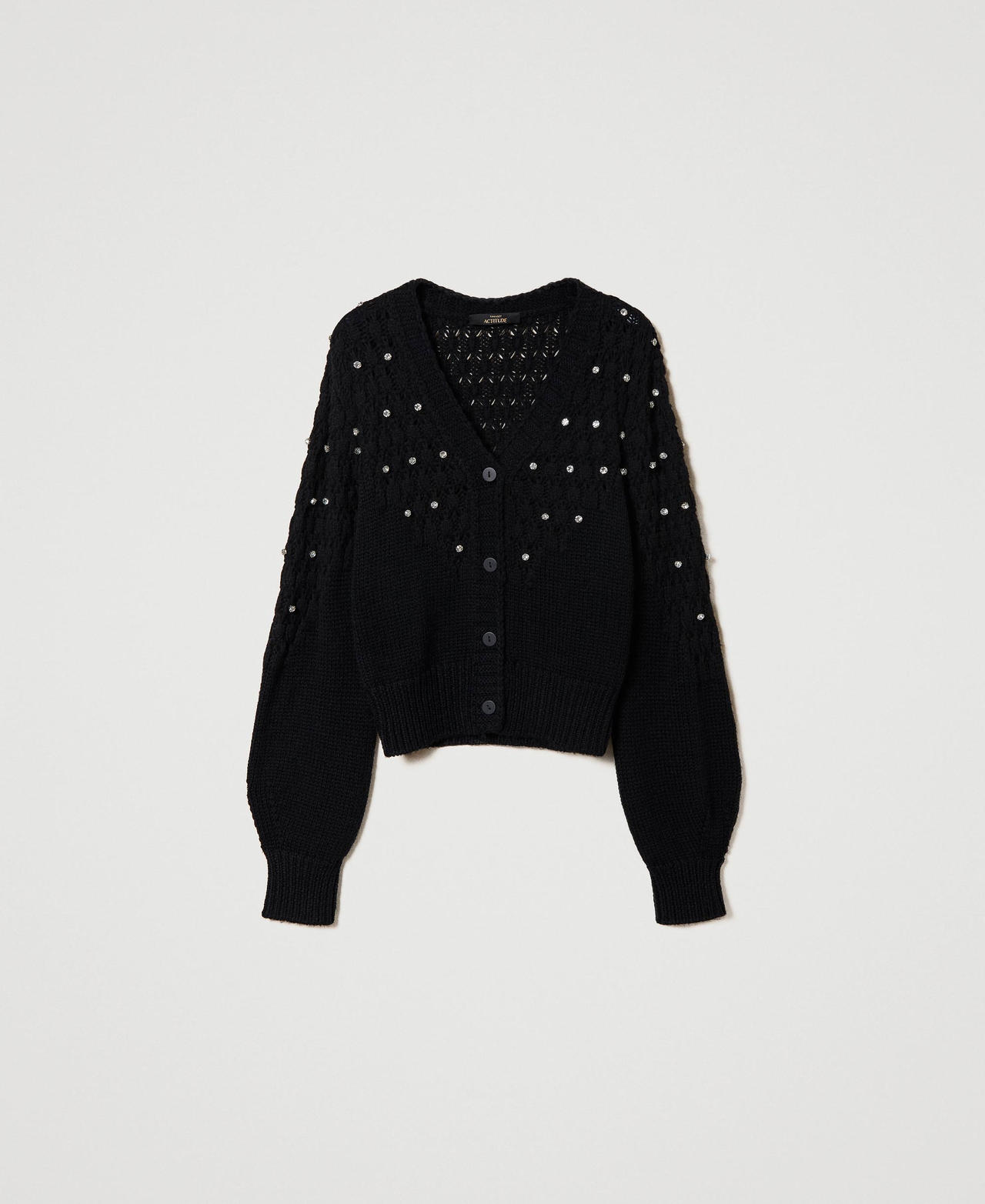 Cardigan with handmade embroidery