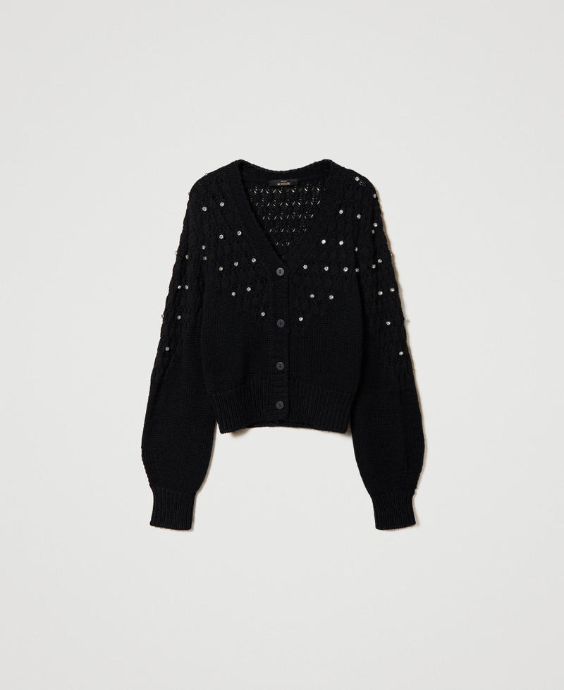 Cardigan with handmade embroidery