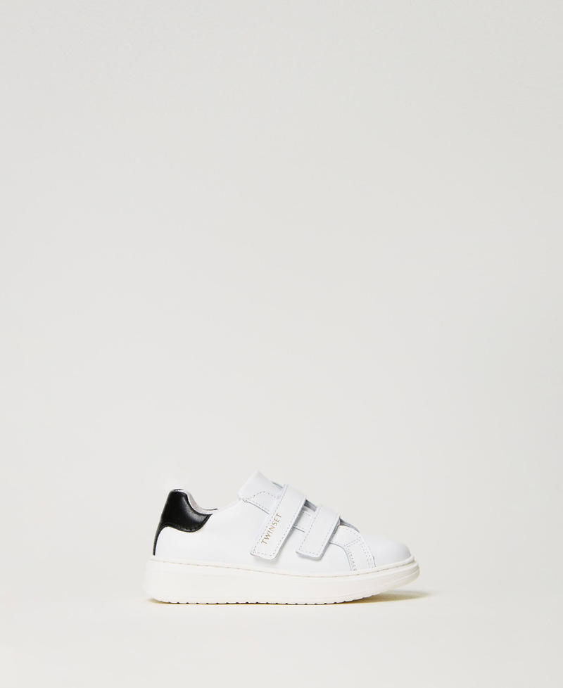 Leather baby trainers