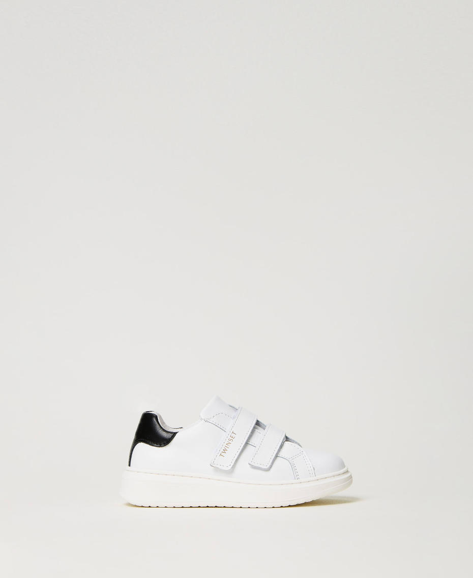 Leather baby trainers
