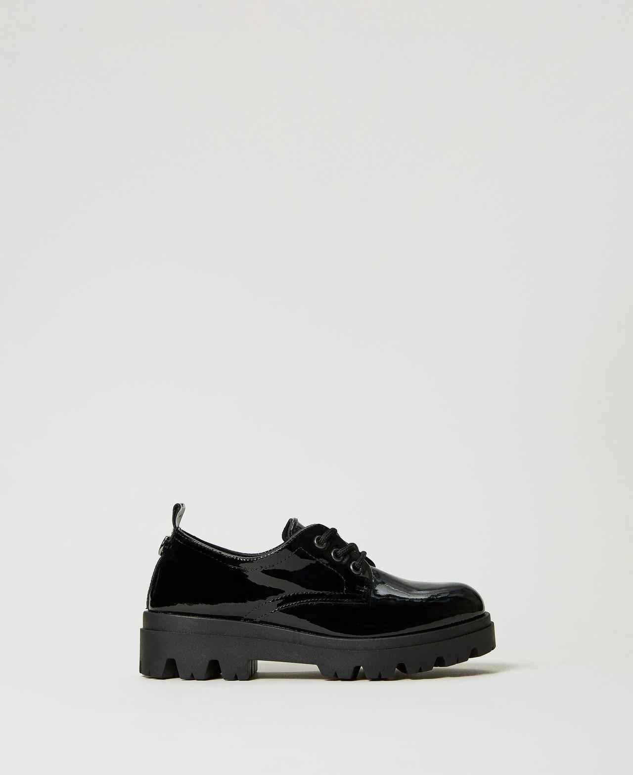 Scarpe stringate in vernice Bambina Nero TWINSET Milano