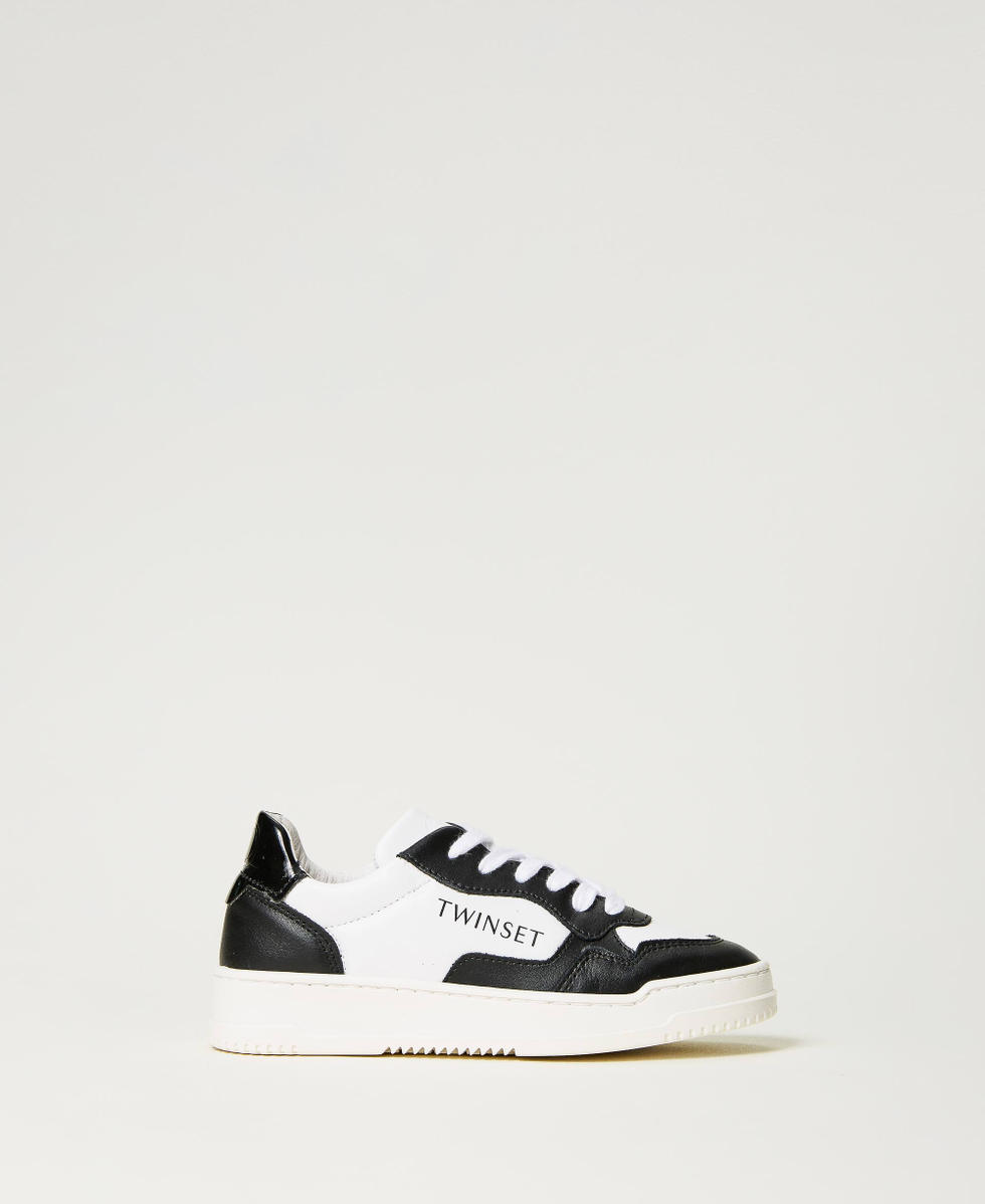 Sneakers in pelle color block Bambina Bianco TWINSET Milano