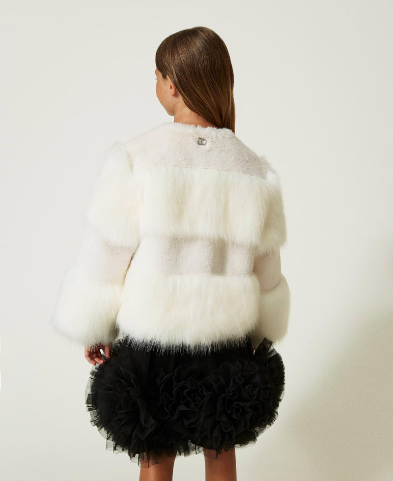 Faux fur jacket White Snow Girl 232GJ2030-03