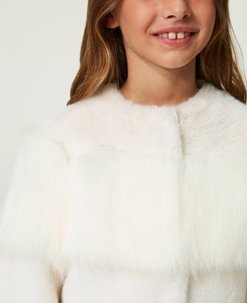Girls white faux fur outlet