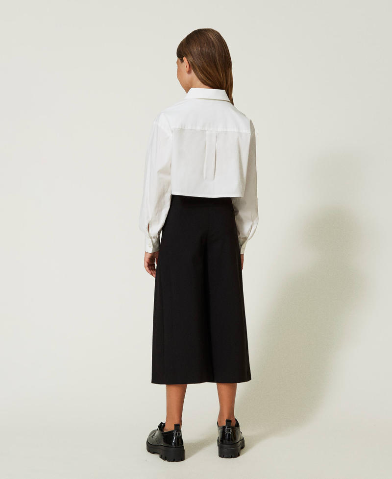 Trouser-skirt with studs Black Girl 232GJ2050-03