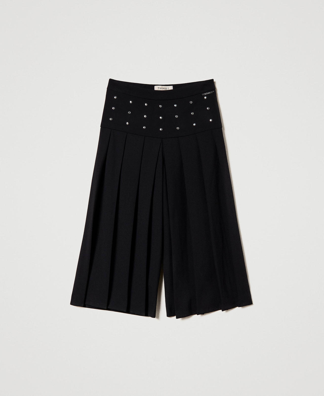 Trouser-skirt with studs Black Girl 232GJ2050-0S