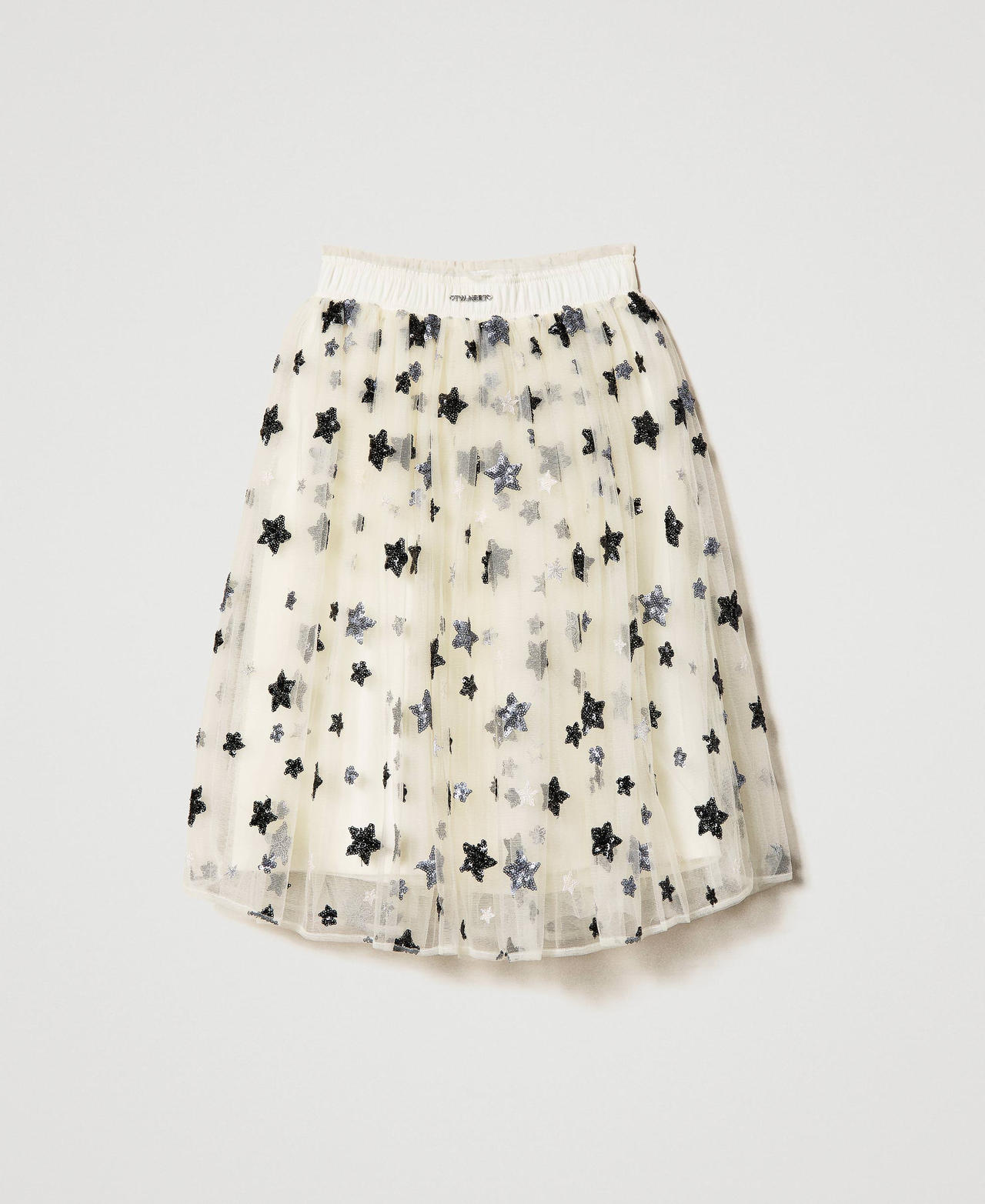 Tulle skirt with star embroidery Stars on Snow Background Girl 232GJ2071-0S