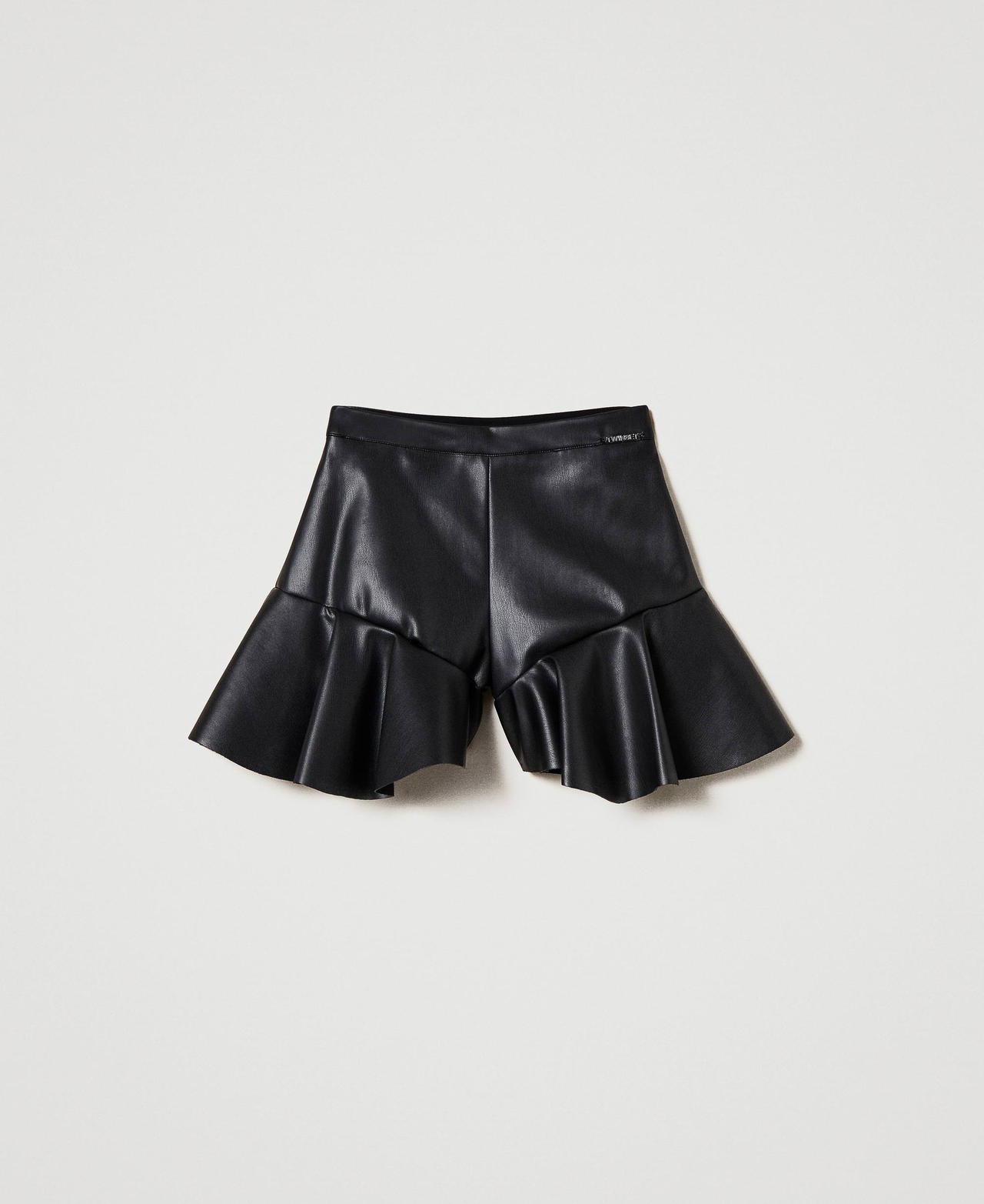 Shorts with godet flounce Black Girl 232GJ2084-0S