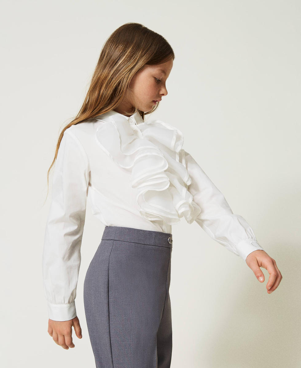 Camicia con balze hot sale