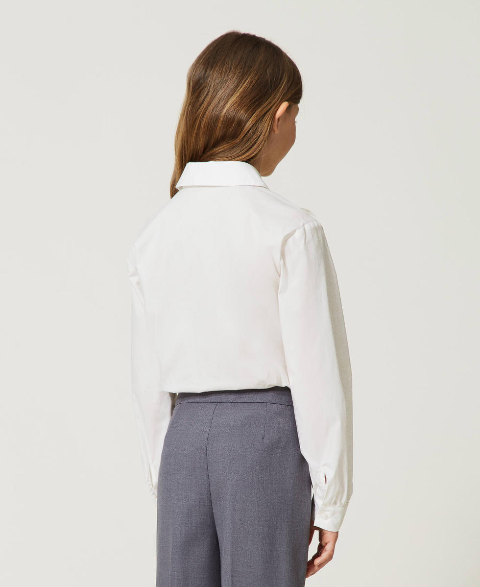 Chemise en popeline avec volants