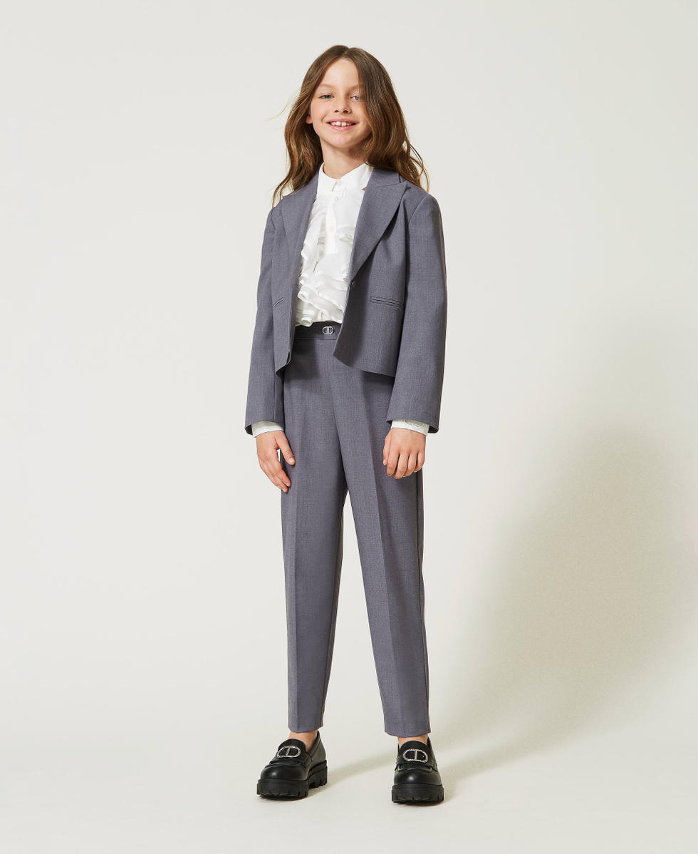 Chemise en popeline avec volants