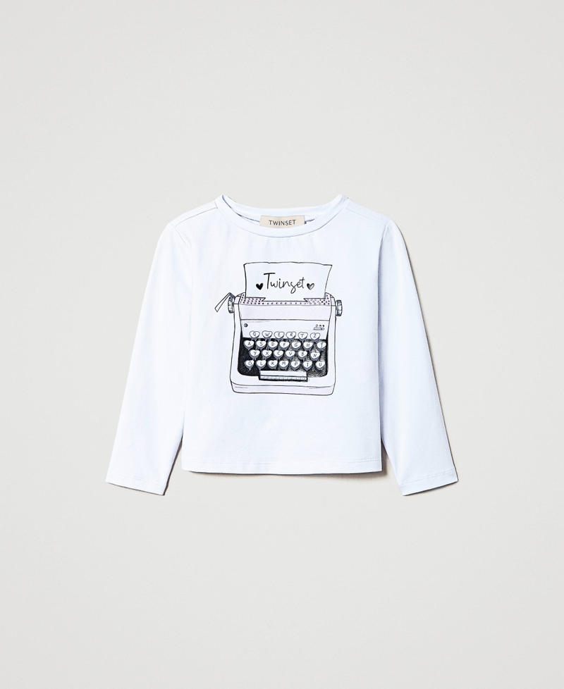T-shirt avec imprimé et strass
