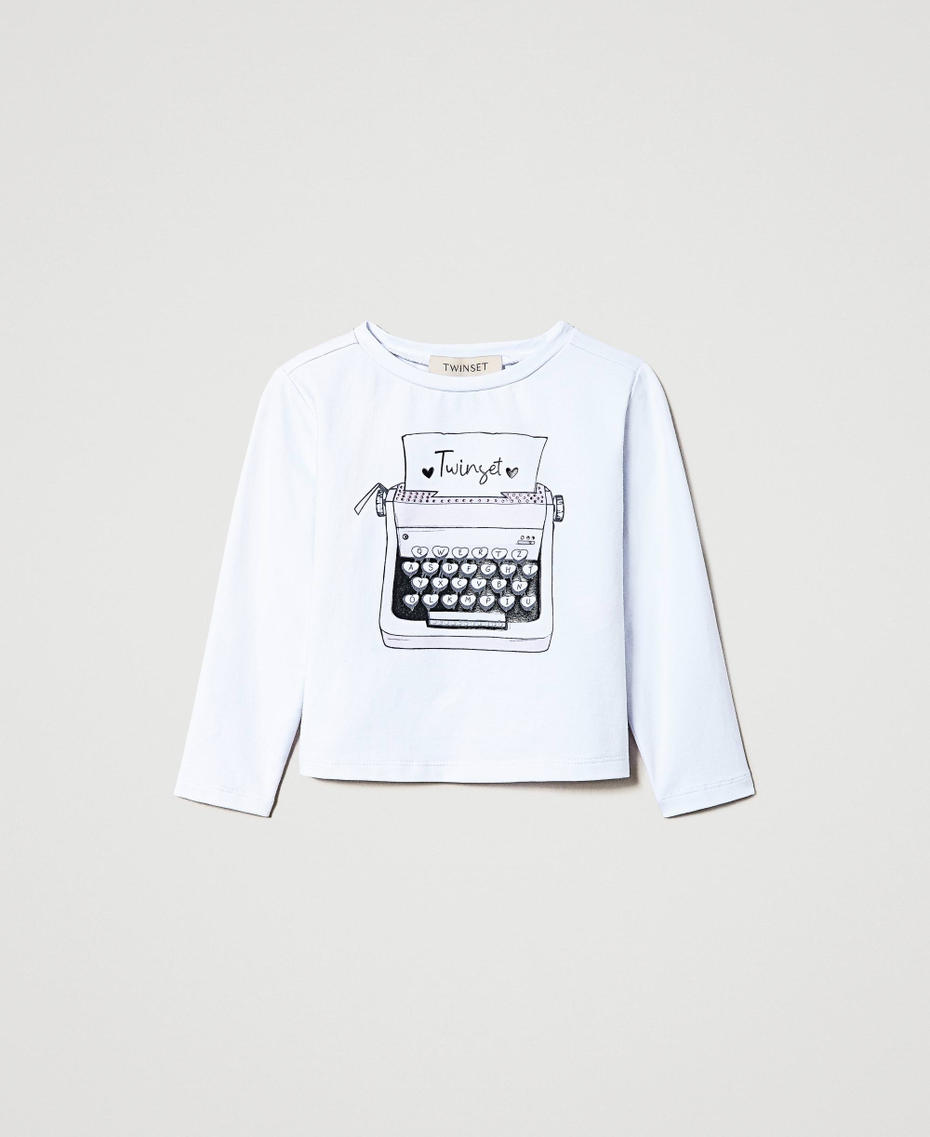 T-shirt avec imprimé et strass