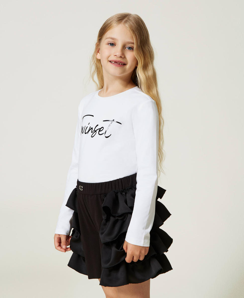T-shirt avec inscription imprim&eacute;e