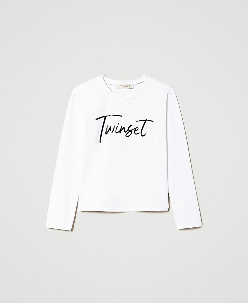 T-shirt con stampa lettering Off White Bambina 232GJ215L-0S