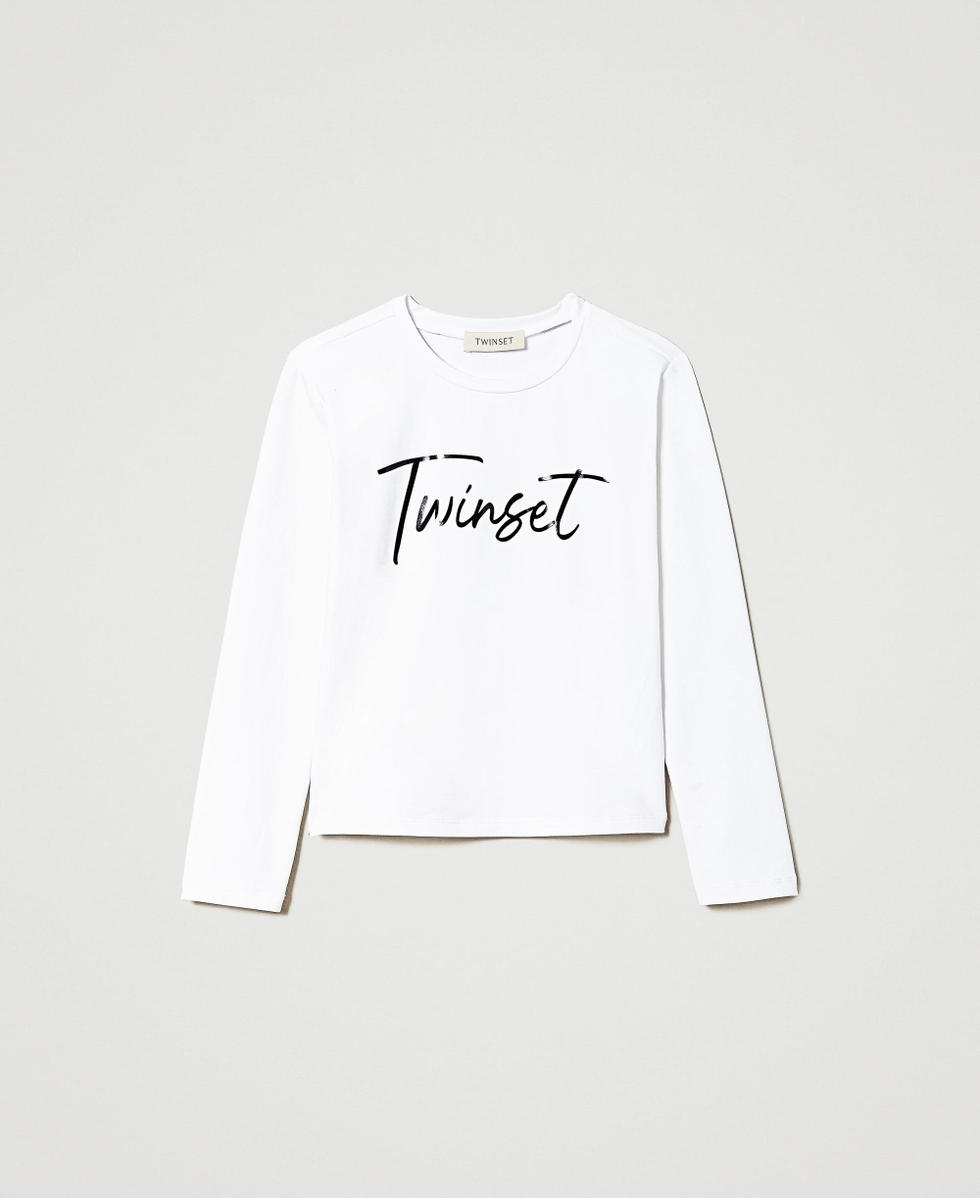T-shirt avec inscription imprim&eacute;e