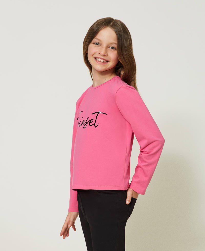 T-shirt con stampa lettering Off White Bambina 232GJ215L-03