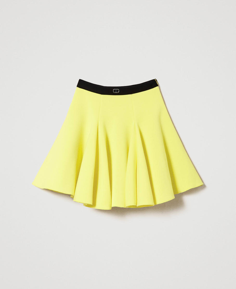 Jupe a godets en scuba Fille Jaune TWINSET Milano