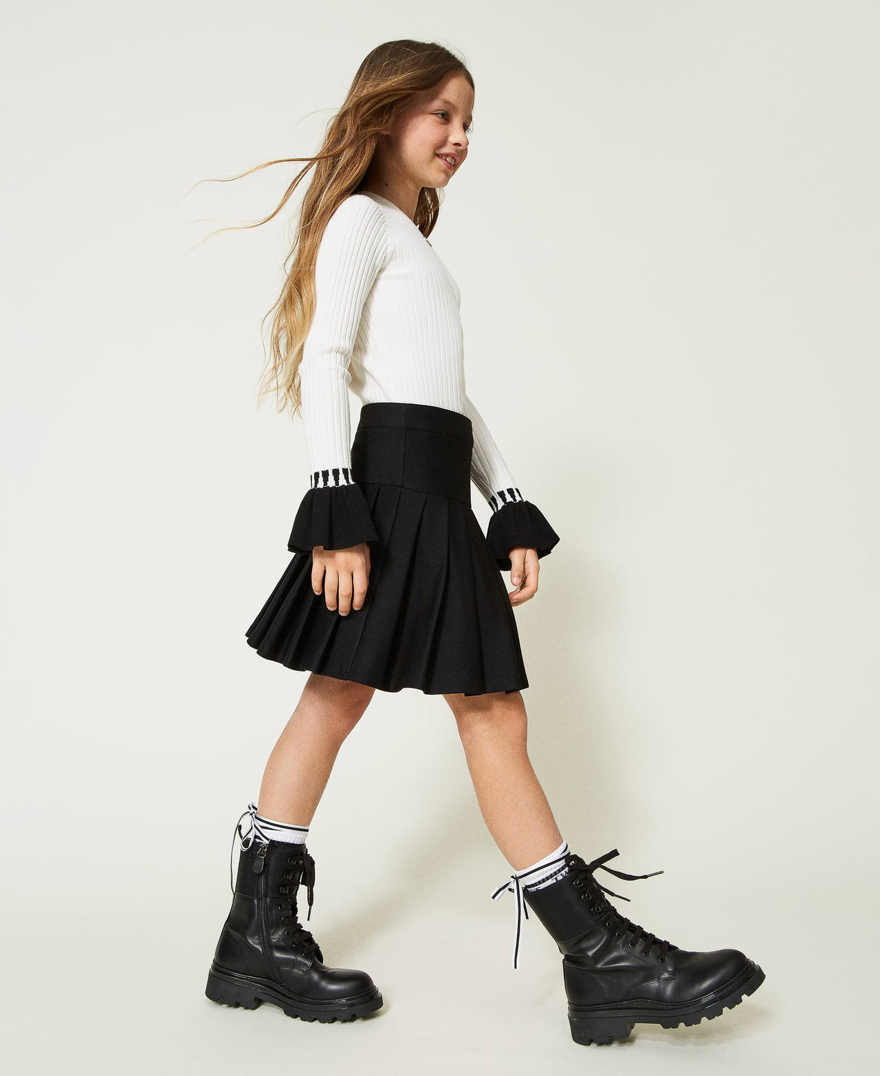 Jupe plissée courte noire zara deals