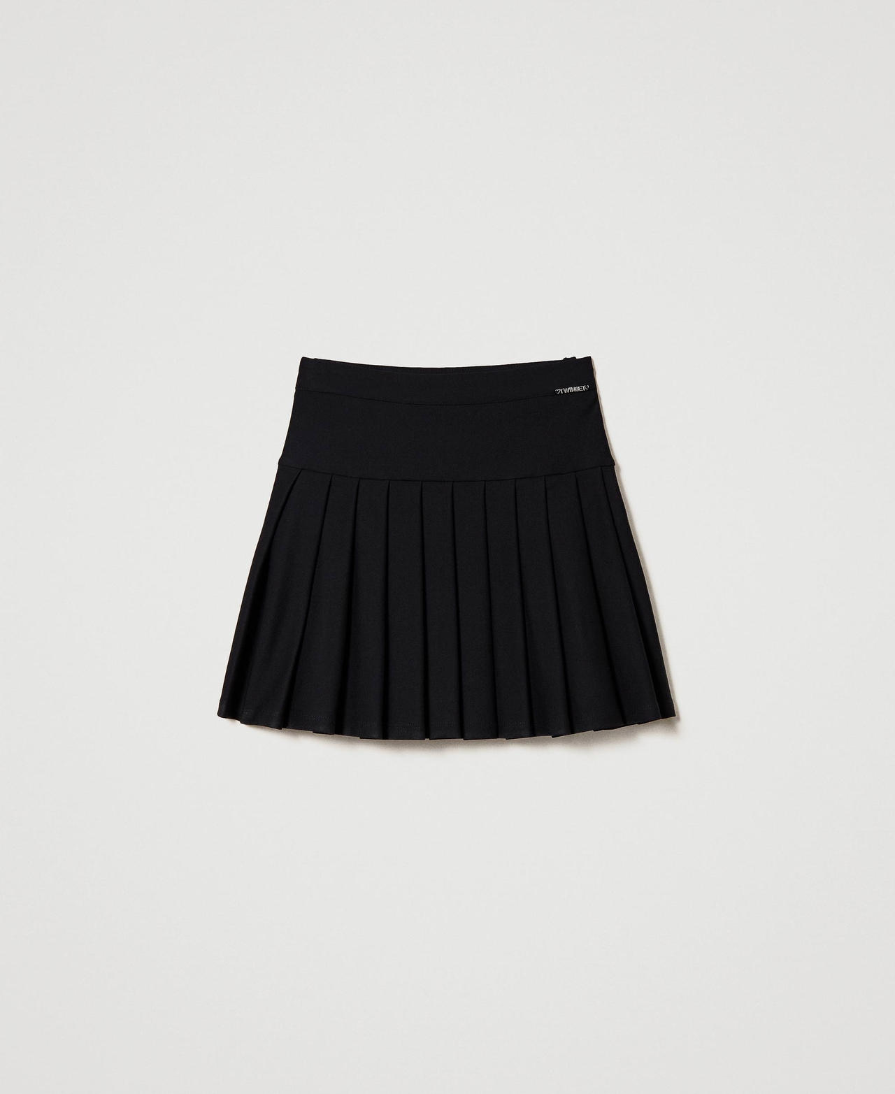 Jupe noir plissée courte best sale