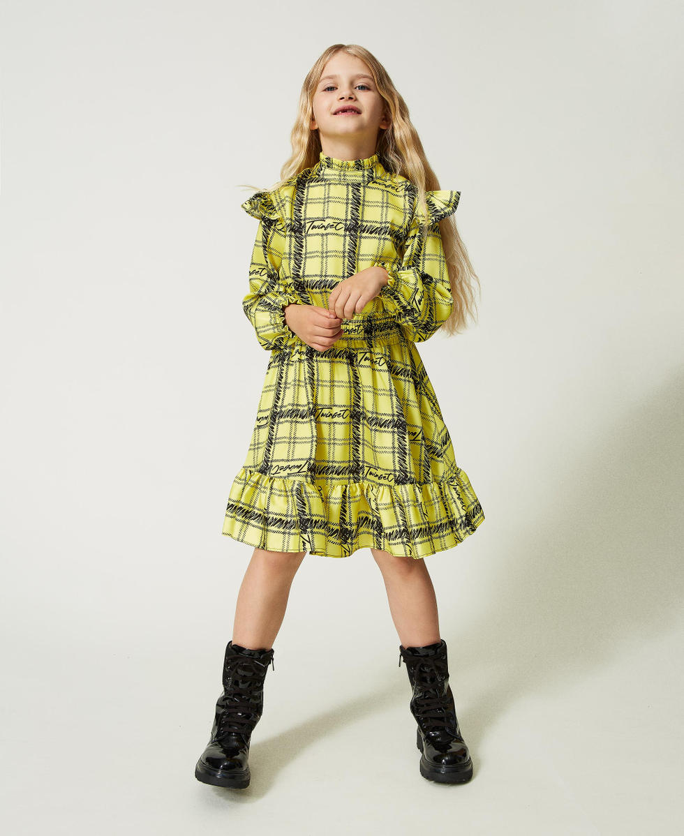 Robe imprimé carreaux clearance