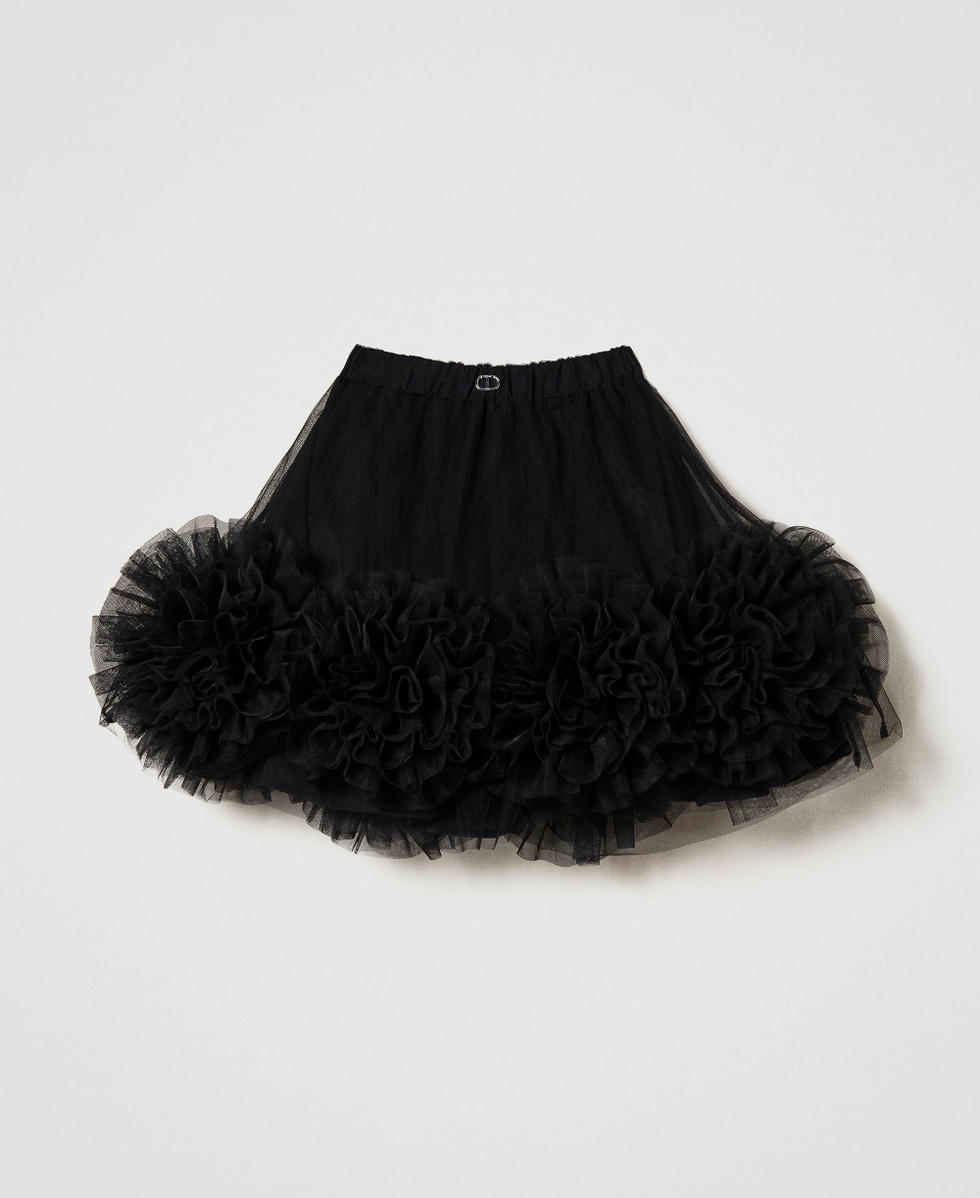 Black short tulle skirt cheap