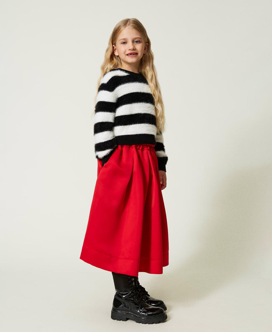 Duchesse skirt with pleats Ultra Red Girl 232GJ2212-01