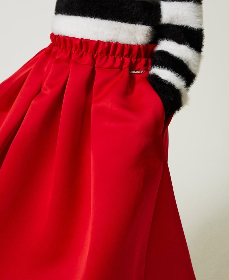 Duchesse skirt with pleats Ultra Red Girl 232GJ2212-04