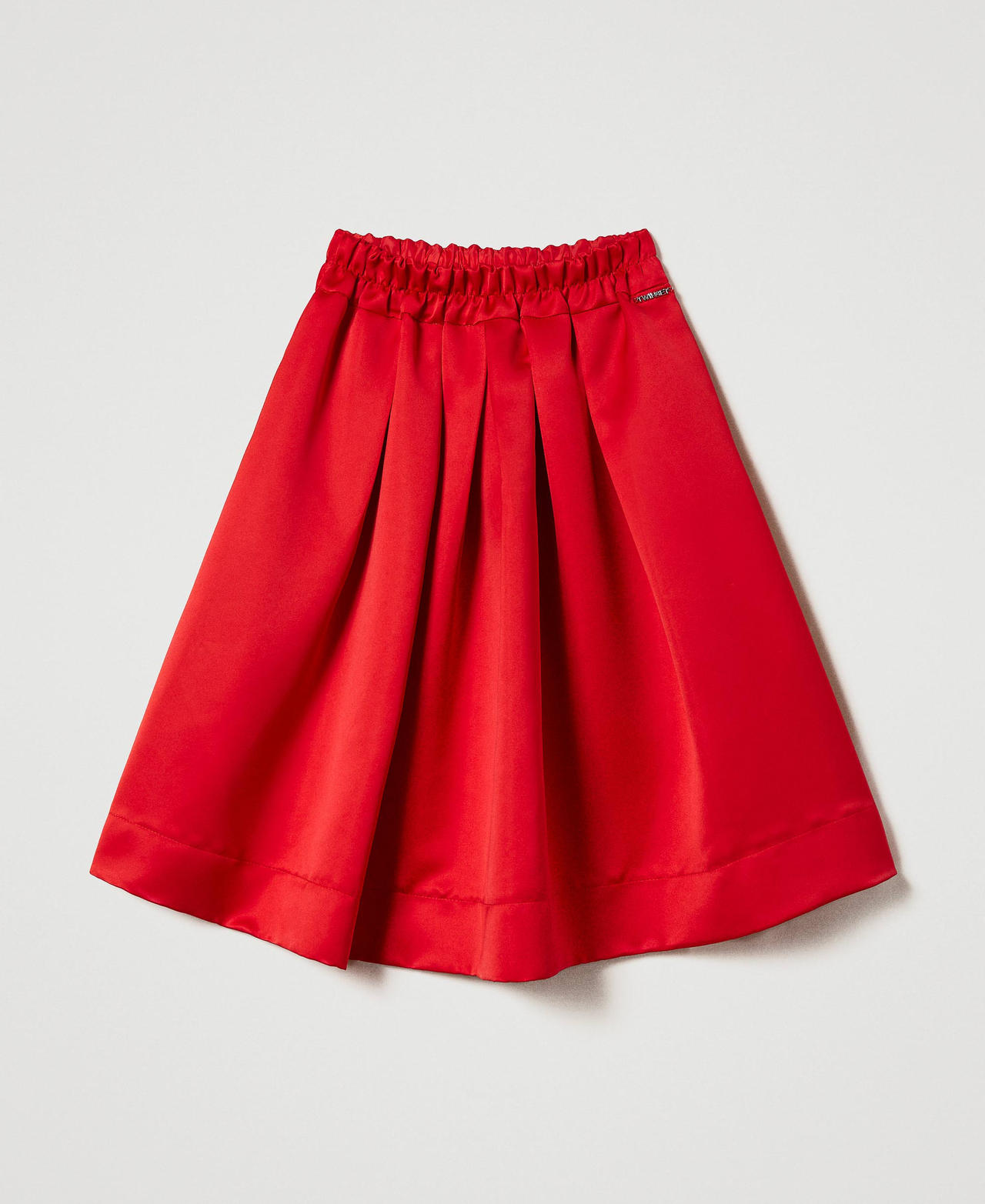 Falda de duquesa con pliegues Ultra Rojo Niña 232GJ2212-0S