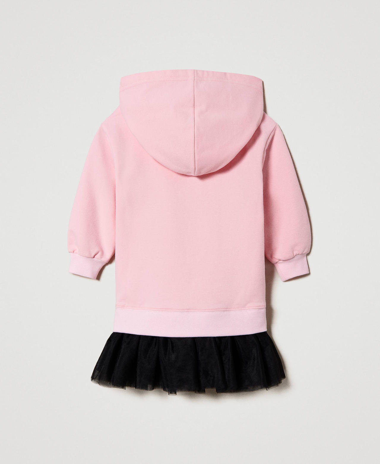 Robe courte en molleton avec tulle