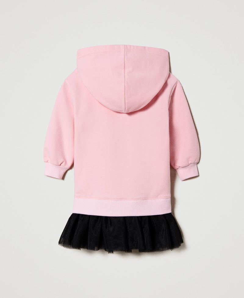 Robe courte en molleton avec tulle