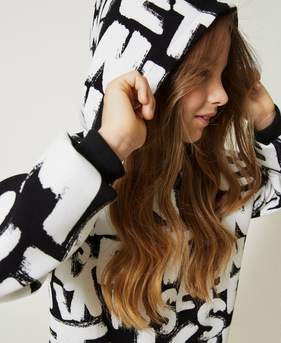 Abito corto con stampa lettering