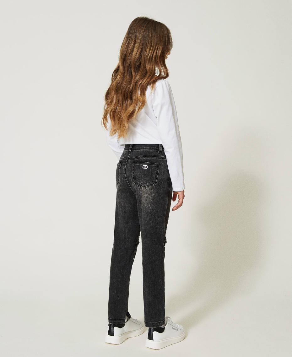 Jean skinny avec strass