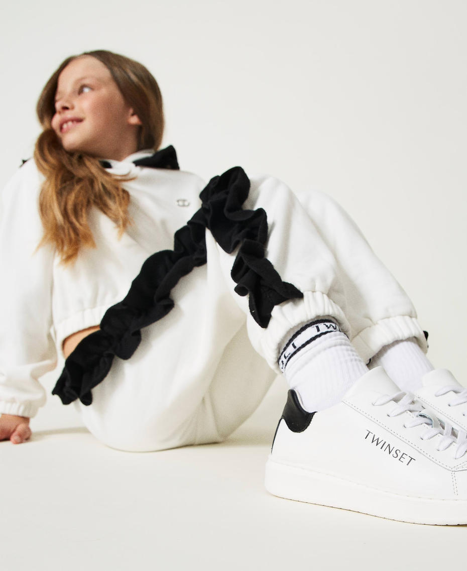 Pantalon en molleton avec volants