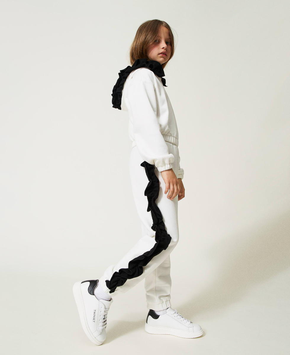 Pantalon en molleton avec volants Nina Estampado TWINSET Milano