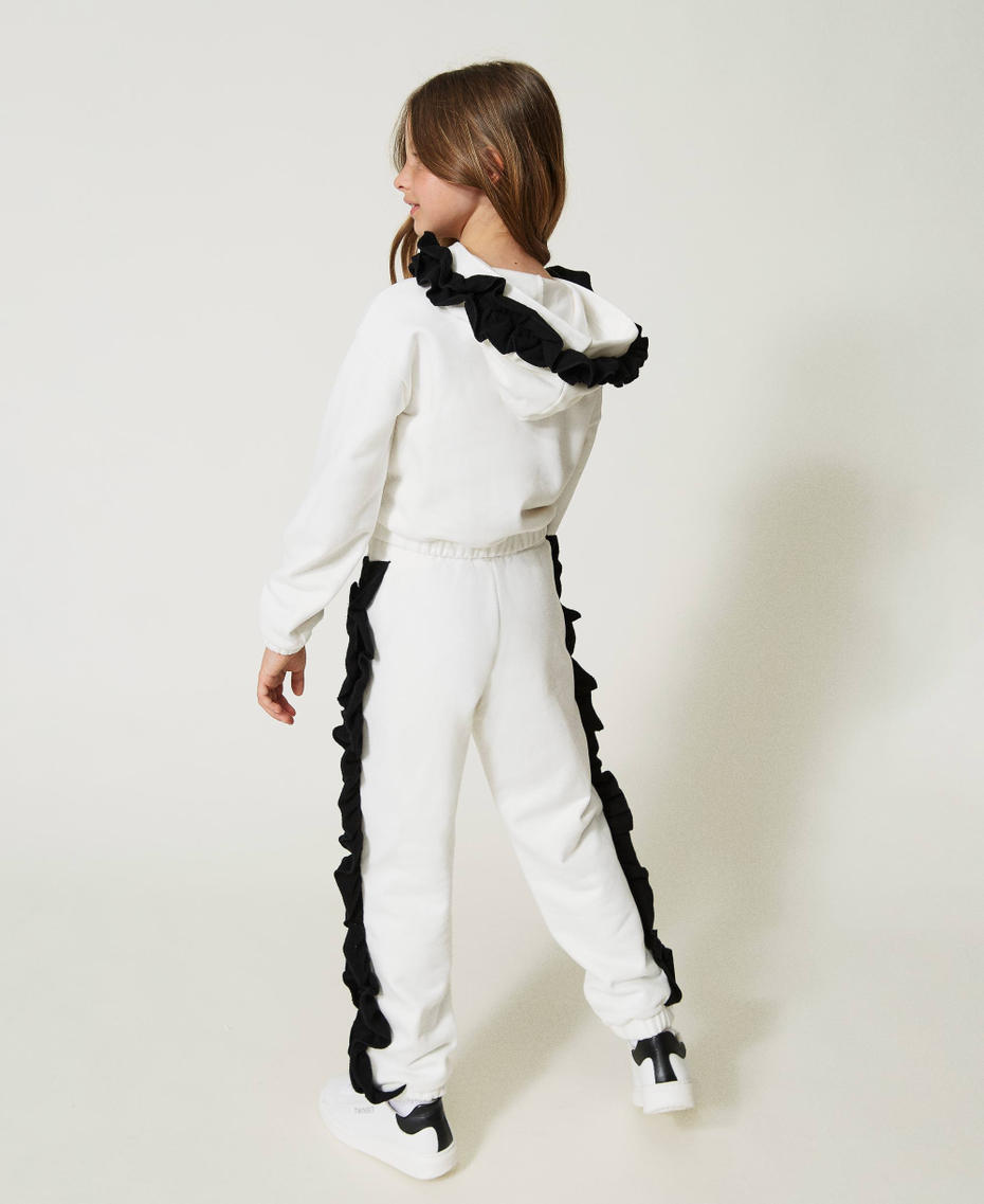 Pantalon en molleton avec volants