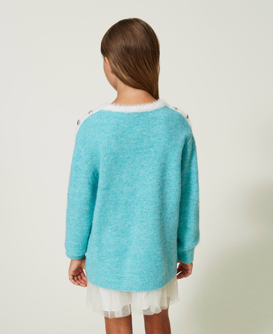 Short bouclé dress with Oval T