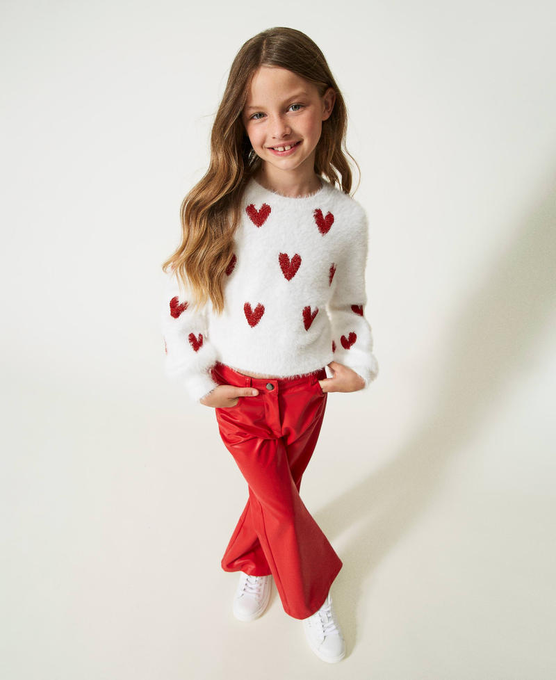 Pull jacquard avec cœurs