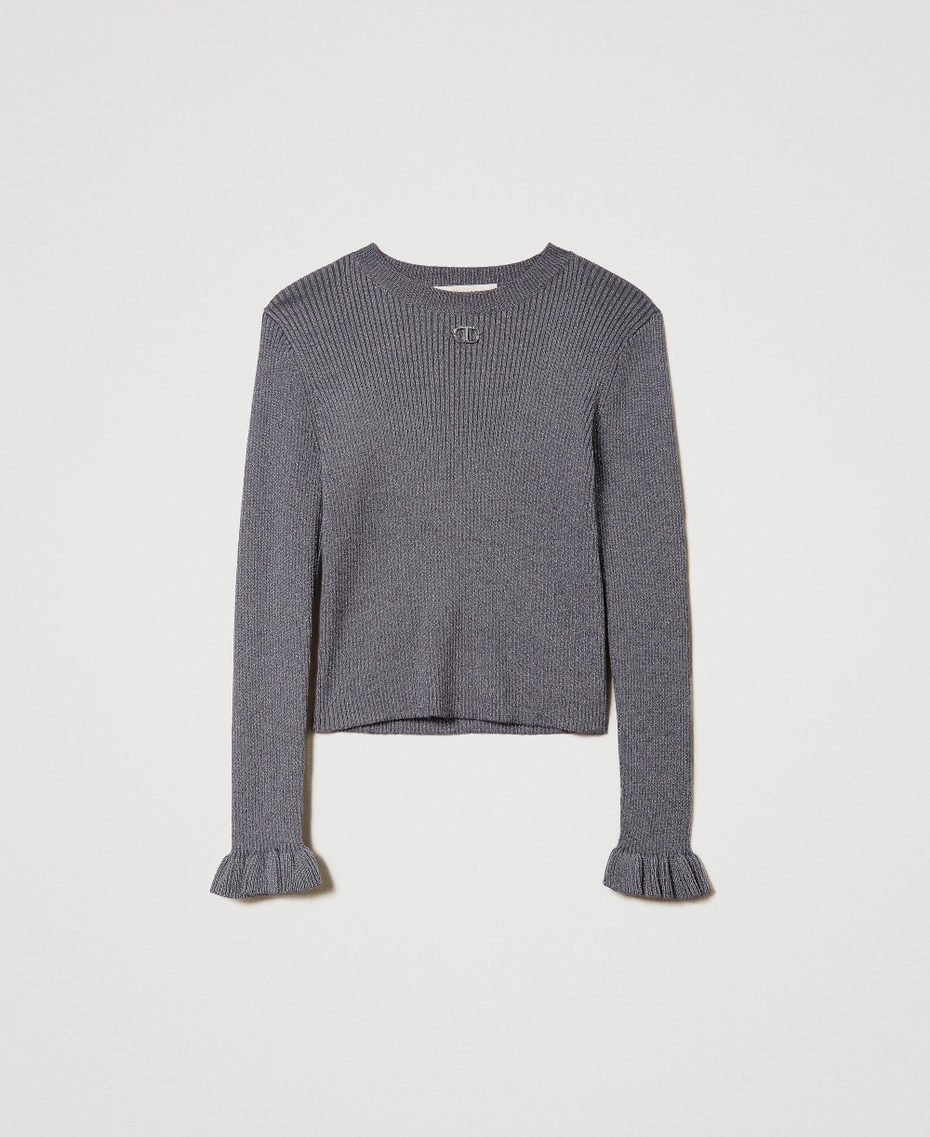 Maglia fitted in filato lurex