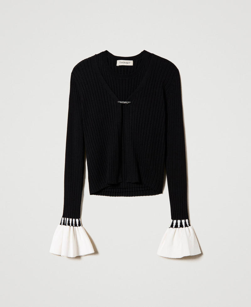 Cardigan et top c&ocirc;tel&eacute;s