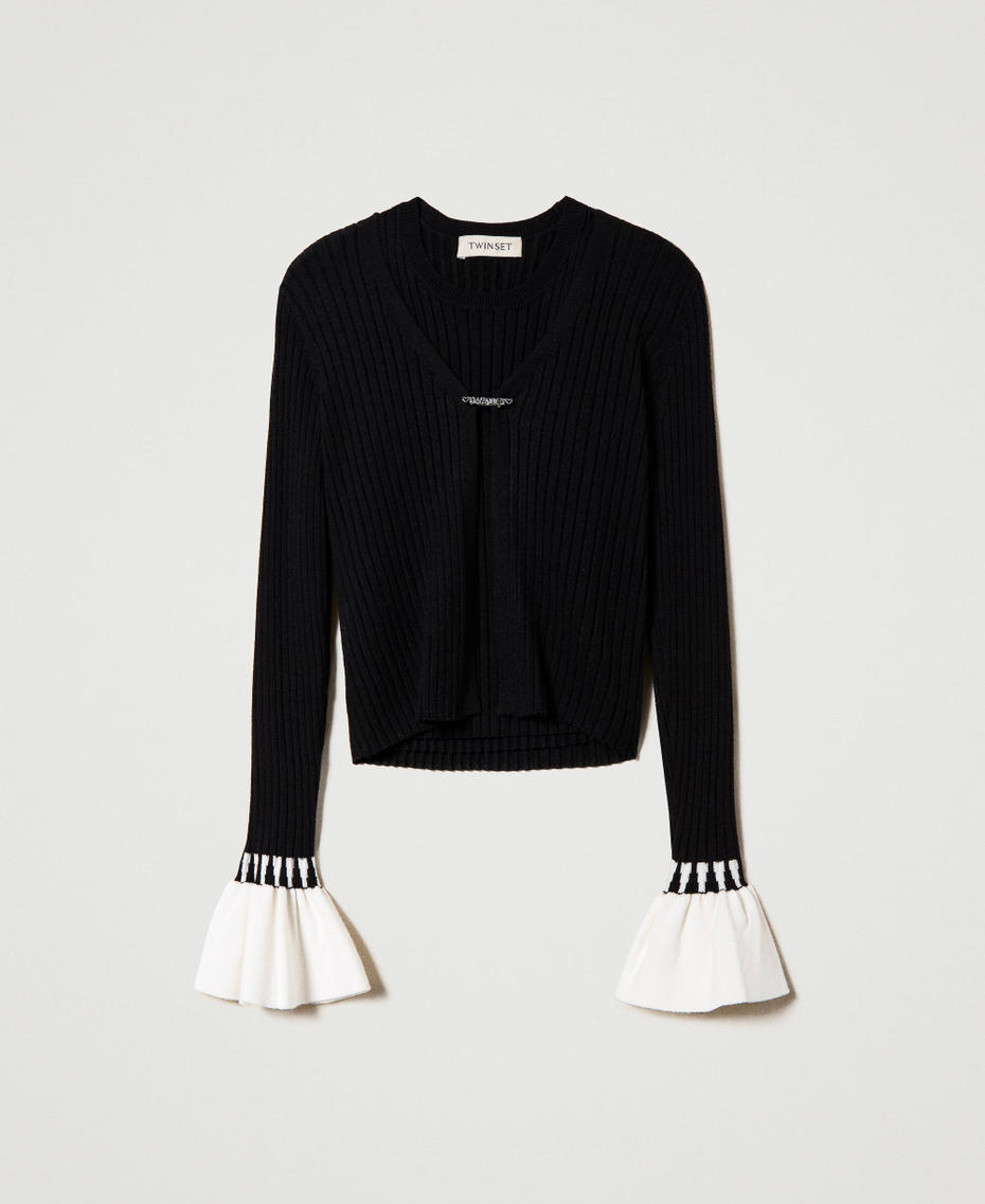 Cardigan et top c&ocirc;tel&eacute;s