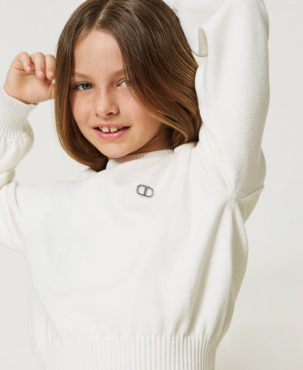 Pull en viscose m&eacute;lang&eacute;e avec Oval T