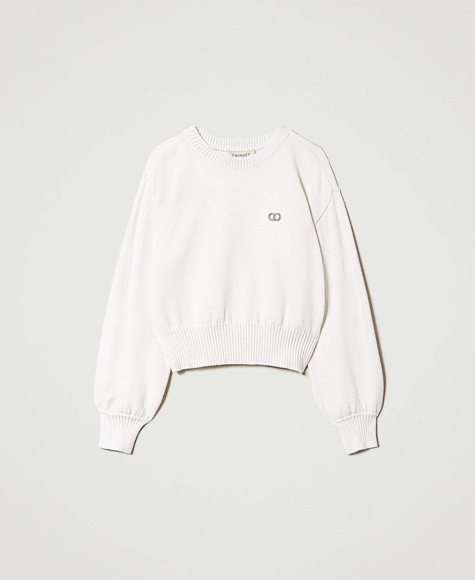 Pull en viscose mélangée avec Oval T