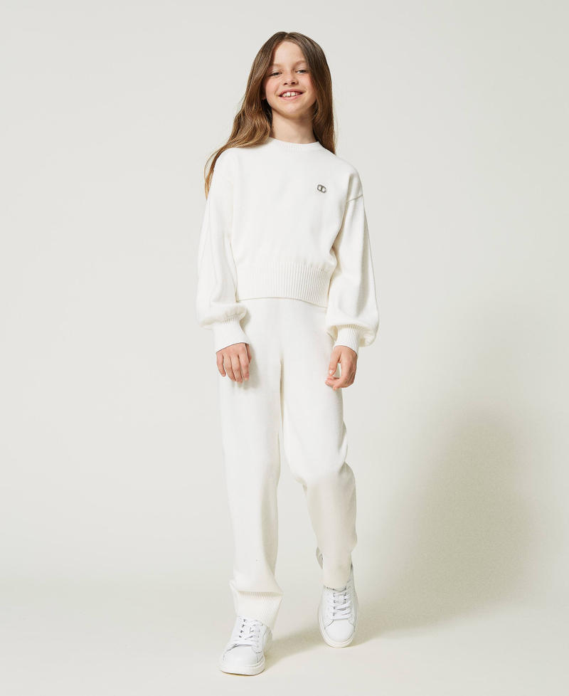 Pantalon en maille avec Oval T