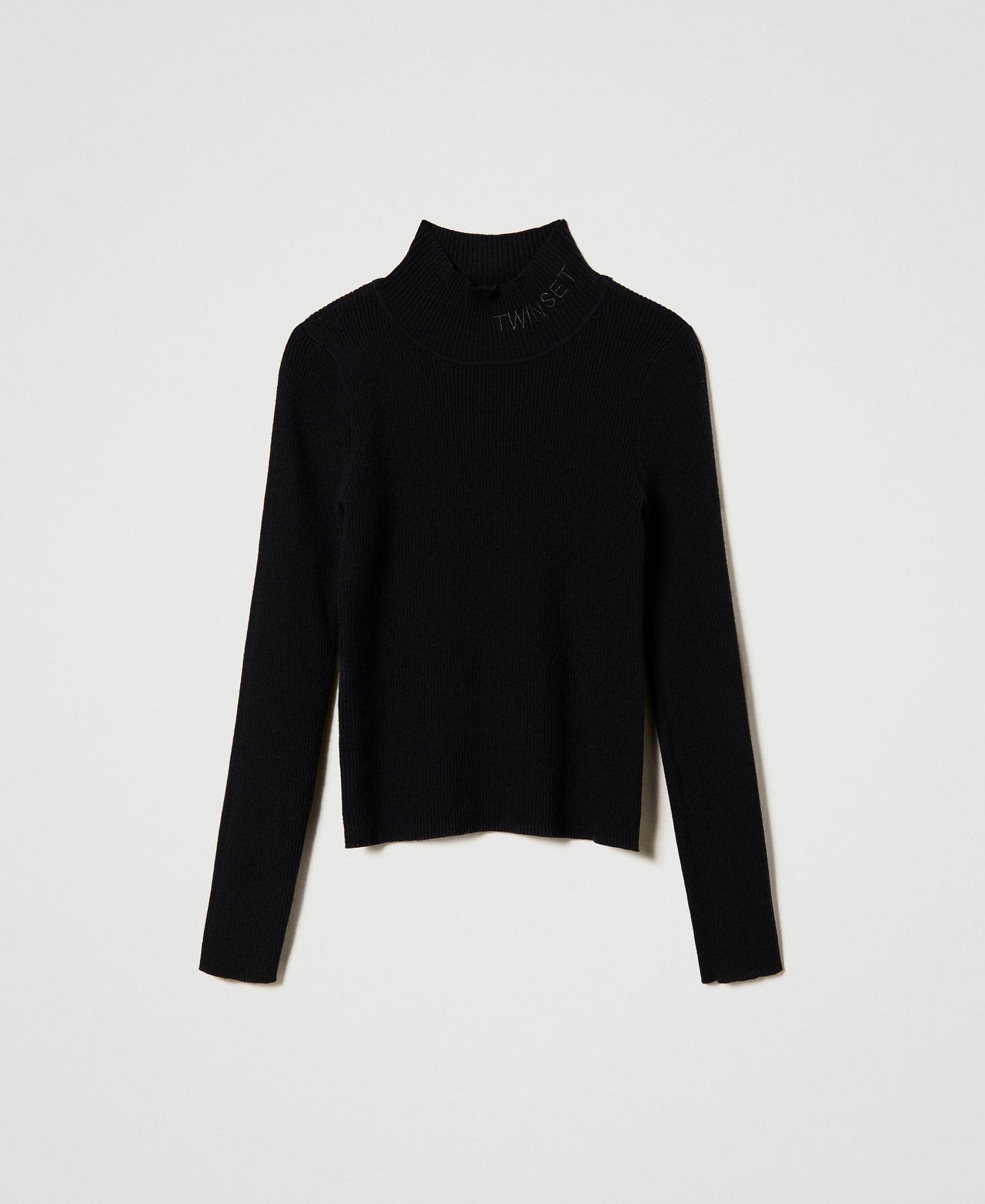 Girls black ribbed turtleneck online