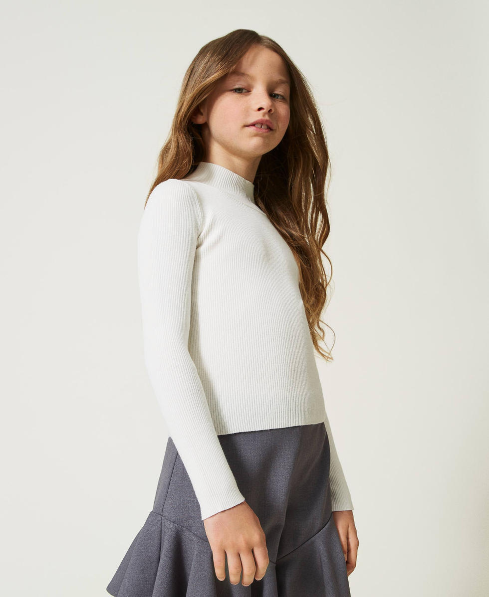 Off white hotsell ribbed turtleneck