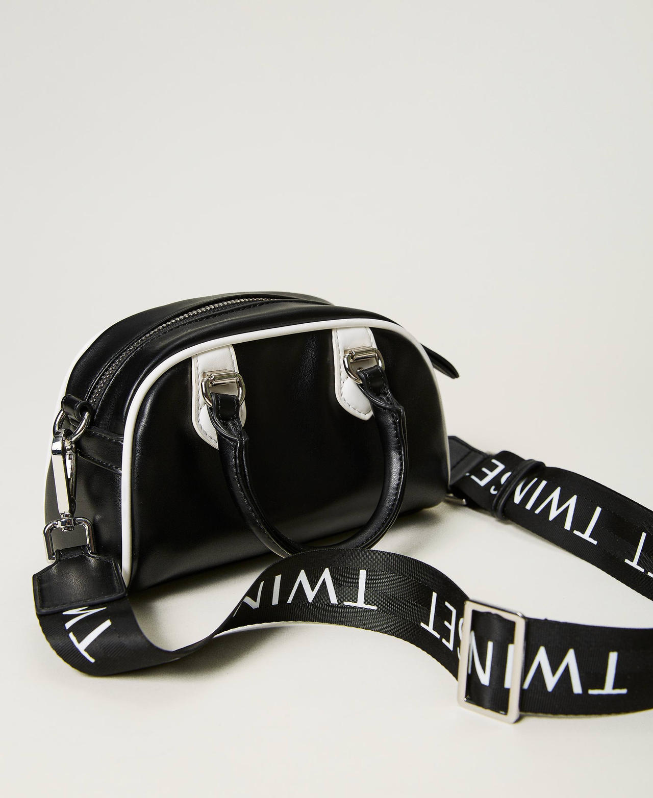 Bowler bag with lettering print