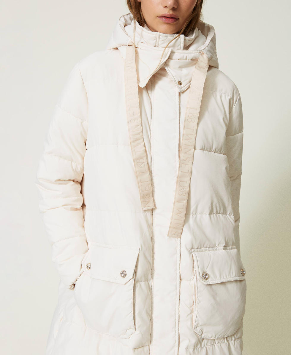 Piumino in nylon con cappuccio